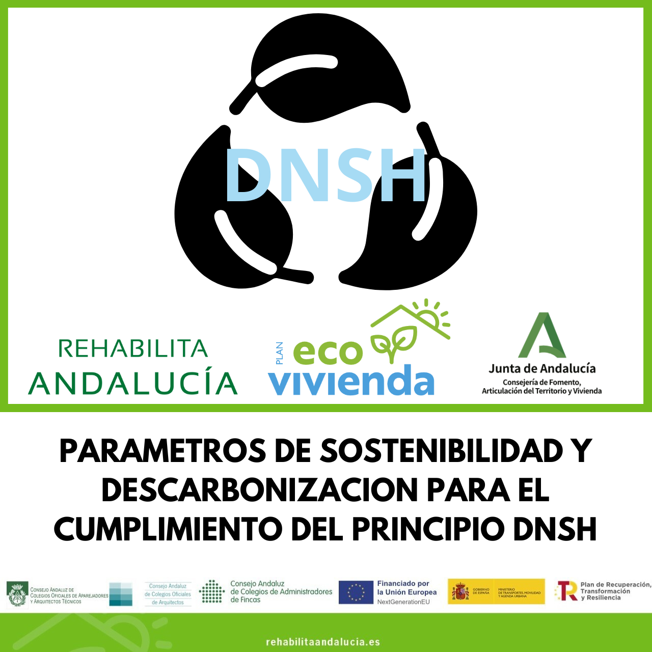 PARÁMETROS DE SOSTENIBILIDAD Y DESCARBONIZACIÓN PARA EL CUMPLIMIENTO DEL PRINCIPIO DNSH